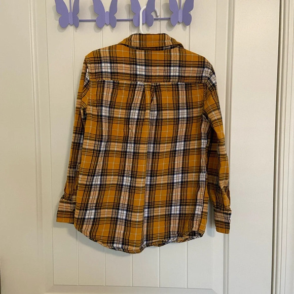 Member’s Mark boy’s yellow & blue plaid flannel shirt‎ — size 8 - Picture 5 of 5